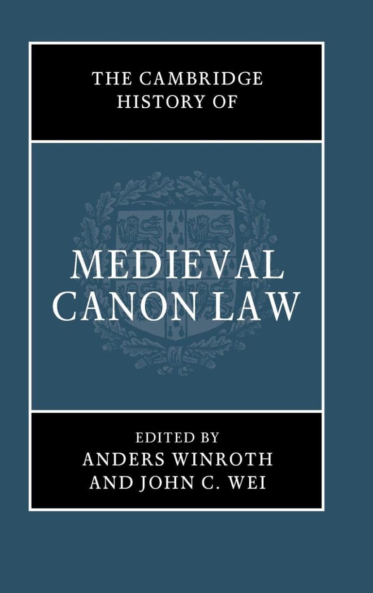 Medieval Canon Law American Society of Church History
